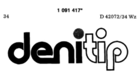 denitip Logo (DPMA, 22.04.1986)