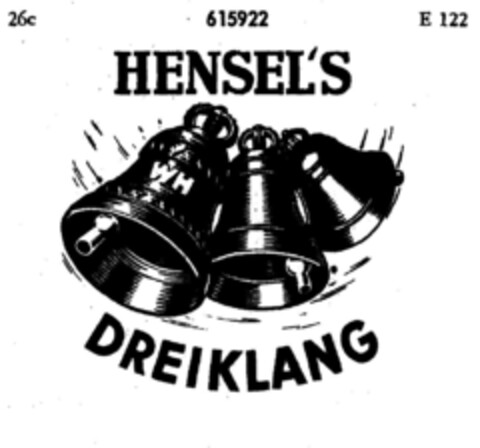 HENSEL'S DREIKLANG Logo (DPMA, 08.12.1949)