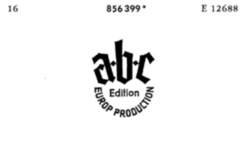 abc EUROP PRODUCTION Edition Logo (DPMA, 24.06.1967)