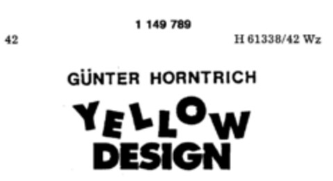 YELLOW DESIGN Logo (DPMA, 30.03.1989)