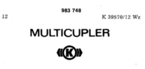 MULTICUPLER Logo (DPMA, 23.06.1978)