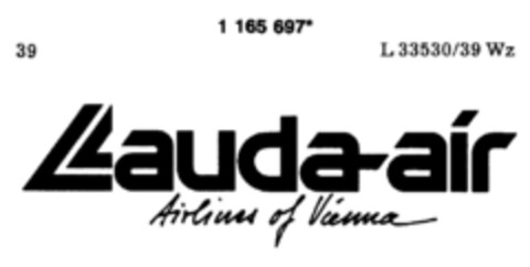 Lauda-air Airlines of Vienna Logo (DPMA, 28.05.1990)