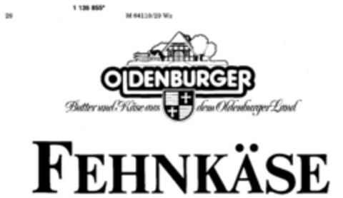 OLDENBURGER FEHNKÄSE Logo (DPMA, 09.12.1988)