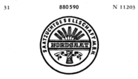 NORDSAAT SAATZUCHTGELLSCHAFT M.B.H. Logo (DPMA, 27.09.1968)