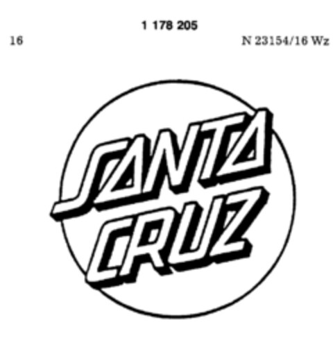 SANTA CRUZ Logo (DPMA, 22.05.1990)