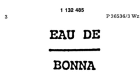 EAU DE BONNA Logo (DPMA, 10.05.1988)