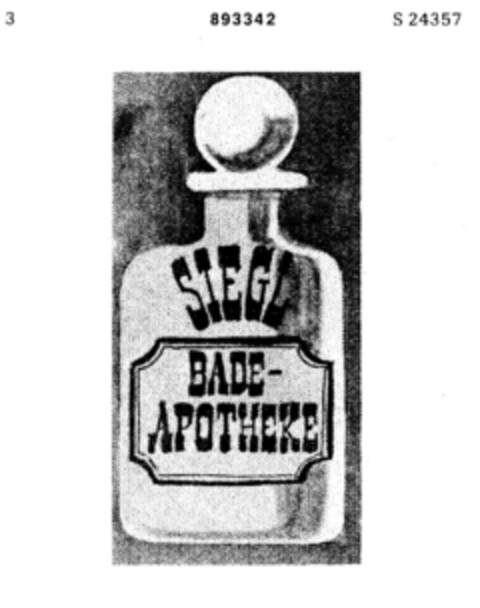 SIEGL BADE-APOTHEKE Logo (DPMA, 05.04.1971)