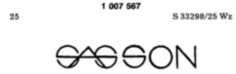 SASSON Logo (DPMA, 03/30/1979)