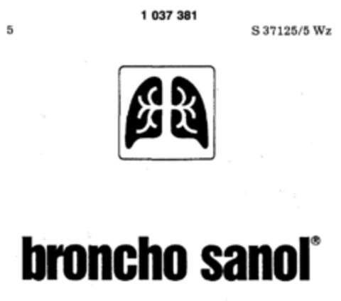 broncho sanol Logo (DPMA, 02.02.1982)