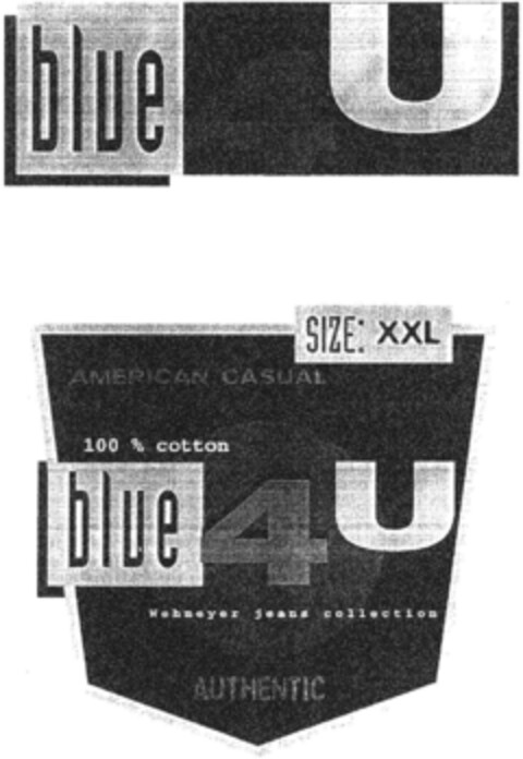 blue 4 U  AMERICAN CASUAL Logo (DPMA, 25.11.1993)