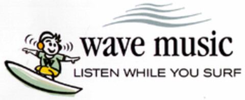 wave music LISTEN WHILE YOU SURF Logo (DPMA, 03/18/2000)