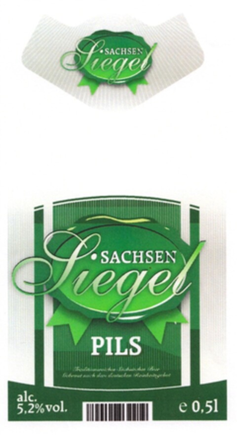 SACHSEN Siegel PILS Logo (DPMA, 10/27/2009)