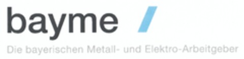 bayme / Die bayerischen Metall- und Elektro-Arbeitgeber Logo (DPMA, 23.12.2009)