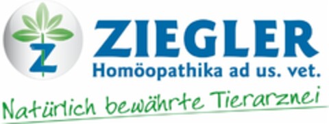 z ZIEGLER Homöopathika ad us. vet. Natürlich bewährte Tierarznei Logo (DPMA, 15.11.2011)