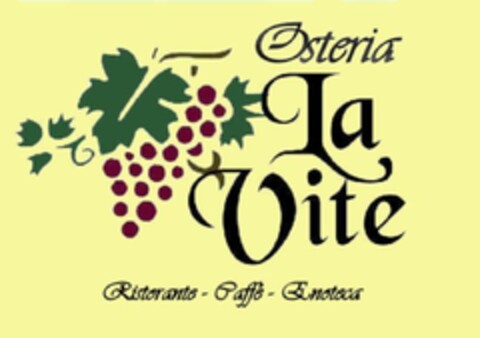 Osteria La Vite Ristorante - Caffé - Enoteca Logo (DPMA, 12/10/2012)