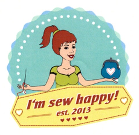 I'm sew happy! est. 2013 Logo (DPMA, 03/12/2013)