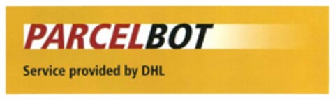 PARCELBOT Service provided by DHL Logo (DPMA, 09/21/2017)