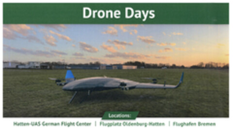 Drone Days Locations: Hatten-UAS German Flight Center | Flugplatz Oldenburg-Hatten | Flughafen Bremen Logo (DPMA, 23.06.2025)