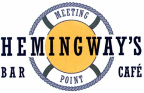 HEMINGWAY'S BAR CAFE MEETING POINT Logo (DPMA, 07/26/2005)