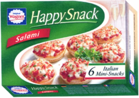 Original Wagner Happy Snack Salami Italian 6 Mini-Snacks Logo (DPMA, 05.10.2005)