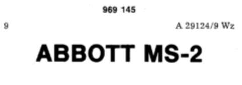 ABBOTT MS-2 Logo (DPMA, 31.03.1977)