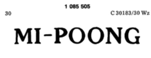 MI-POONG Logo (DPMA, 14.04.1981)