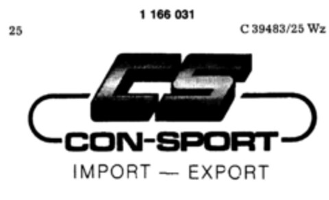 CS CON-SPORT IMPORT - EXPORT Logo (DPMA, 10.08.1989)