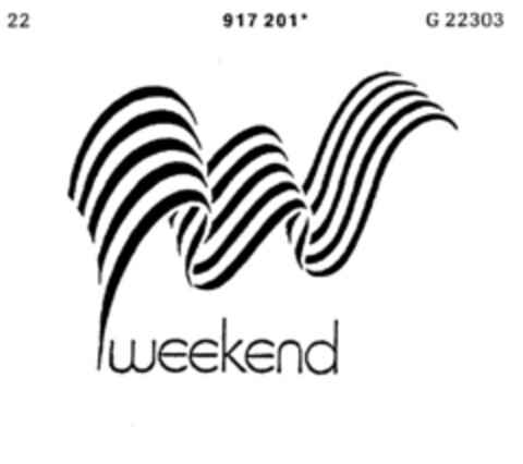 weekend Logo (DPMA, 24.03.1973)