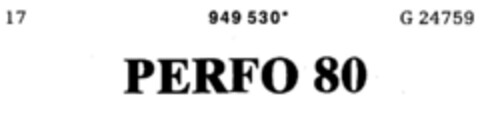 PERFO 80 Logo (DPMA, 03.08.1976)