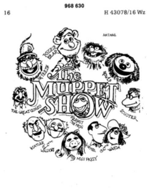 The MUPPET SHOW Logo (DPMA, 05/28/1977)