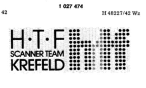 HTF SCANNER TEAM KREFELD Logo (DPMA, 12/01/1980)