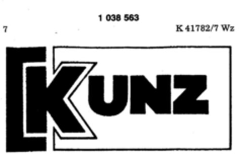 KUNZ Logo (DPMA, 14.02.1980)