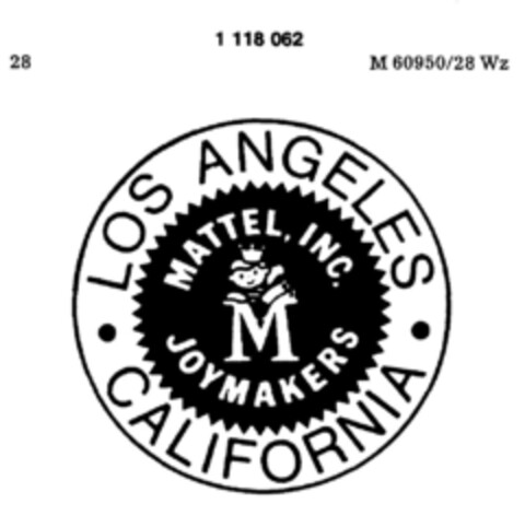 MATTEL,INC.JOYMAKERS Logo (DPMA, 07/01/1987)