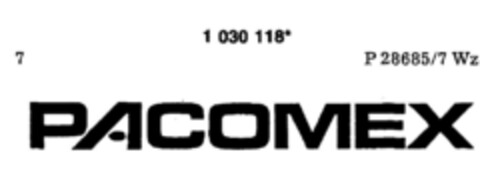 PACOMEX Logo (DPMA, 21.10.1981)