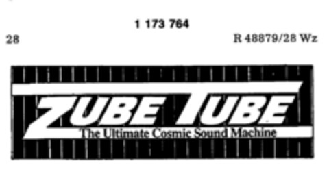 ZUBE TUBE The Ultimate Cosmic Sound Machine Logo (DPMA, 10.01.1990)