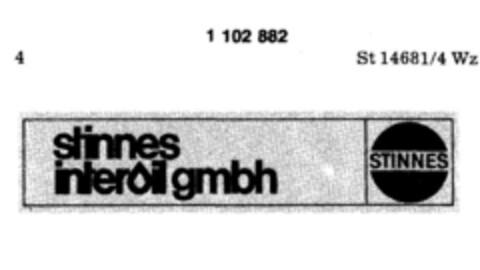 stinnes interoil gmbh STINNES Logo (DPMA, 05/02/1986)