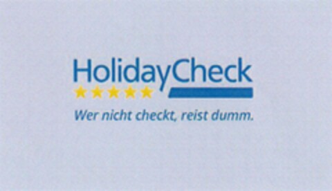 HolidayCheck Wer nicht checkt, reist dumm. Logo (DPMA, 12/22/2014)