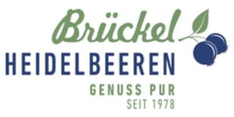 Brückel HEIDELBEEREN GENUSS PUR SEIT 1978 Logo (DPMA, 04.05.2016)