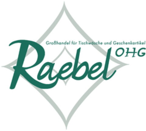 Raebel OHG Großhandel für Tischwäsche und Geschenkartikel Logo (DPMA, 08/10/2023)