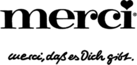 merci, daß es Dich gibt. Logo (DPMA, 24.03.1995)