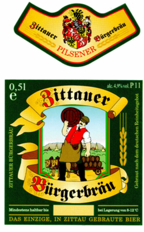 Zittauer Bürgerbräu Logo (DPMA, 01/14/1999)