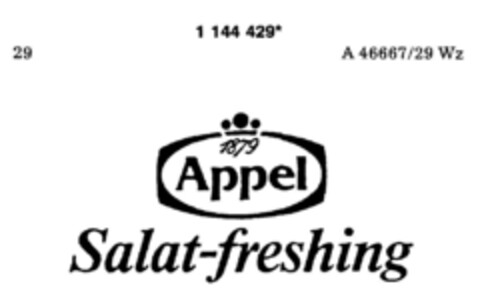 Appel Salat-freshing Logo (DPMA, 13.07.1989)