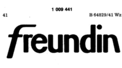 freundin Logo (DPMA, 01/18/1980)