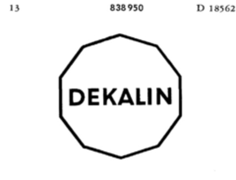 DEKALIN Logo (DPMA, 01.06.1965)