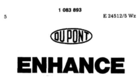 DU PONT ENHANCE Logo (DPMA, 08.08.1984)