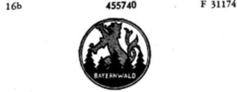 BAYERNWALD Logo (DPMA, 21.10.1932)