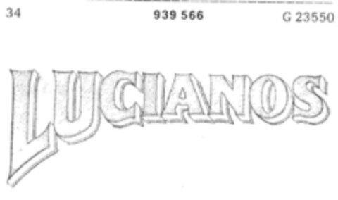 LUCIANOS Logo (DPMA, 06.12.1974)