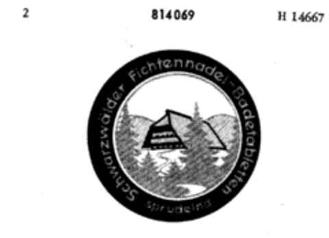 Schwarzwälder Fichtennadel-Badetabletten sprudelnd Logo (DPMA, 30.04.1958)