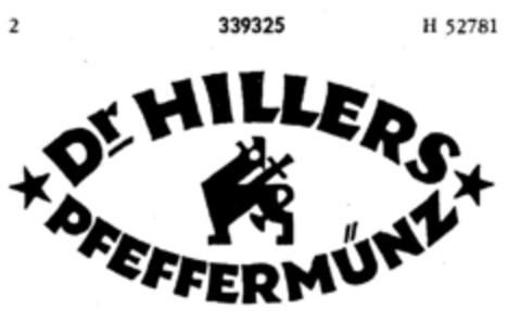 Dr HILLERS PFEFFERMÜNZ Logo (DPMA, 06.04.1925)