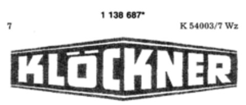 KLÖCKNER Logo (DPMA, 20.02.1989)